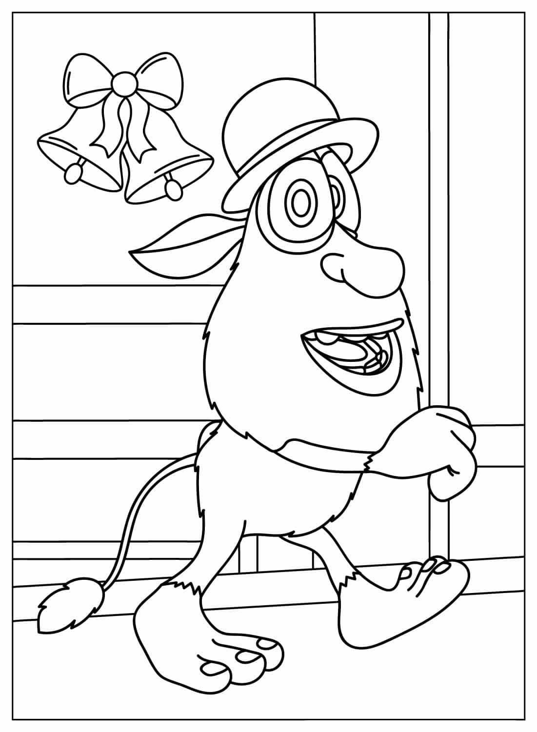 Fisa de colorat cu Booba si clopotel 15